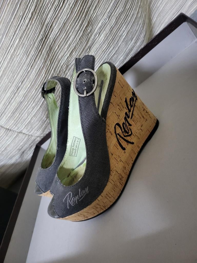 Replay sleehakken - Maat 35, Kleding | Dames, Schoenen, Gedragen, Sandalen of Muiltjes, Grijs, Ophalen of Verzenden