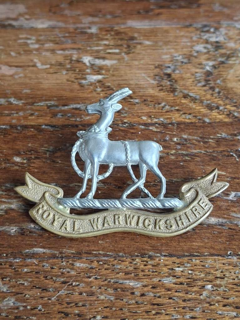 Petembleem Royal Warwickshire Regiment, Ophalen of Verzenden, Landmacht, Engeland, Embleem of Badge