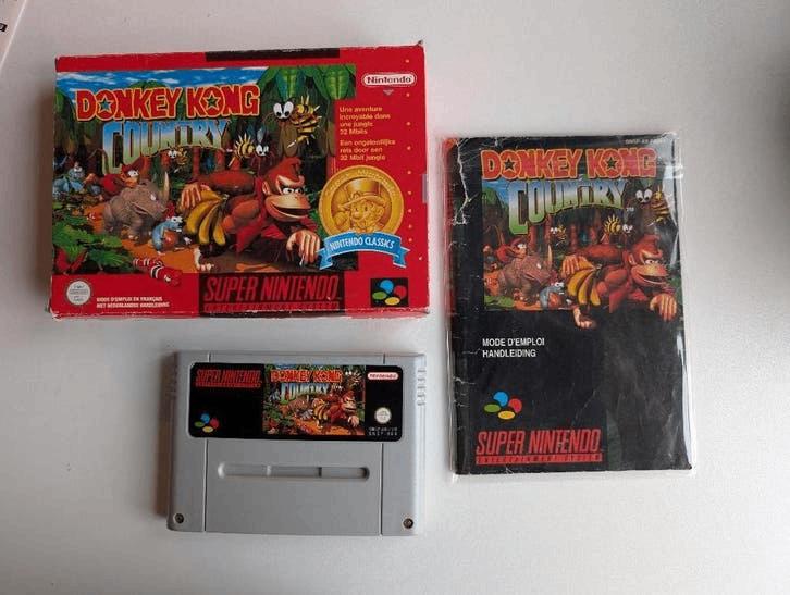 Donkey kong country snes, Avontuur en Actie, 2 spelers, Ophalen of Verzenden, Zo goed als nieuw
