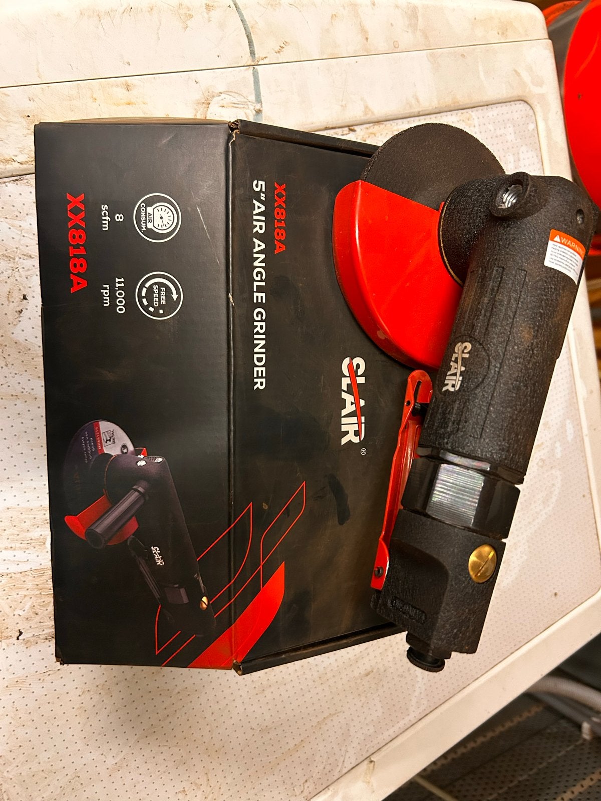 Slair XX818A 5" Lucht Haakse Slijper - Nieuw in Doos, Ophalen, Nieuw, Haakse slijper, Overige merken