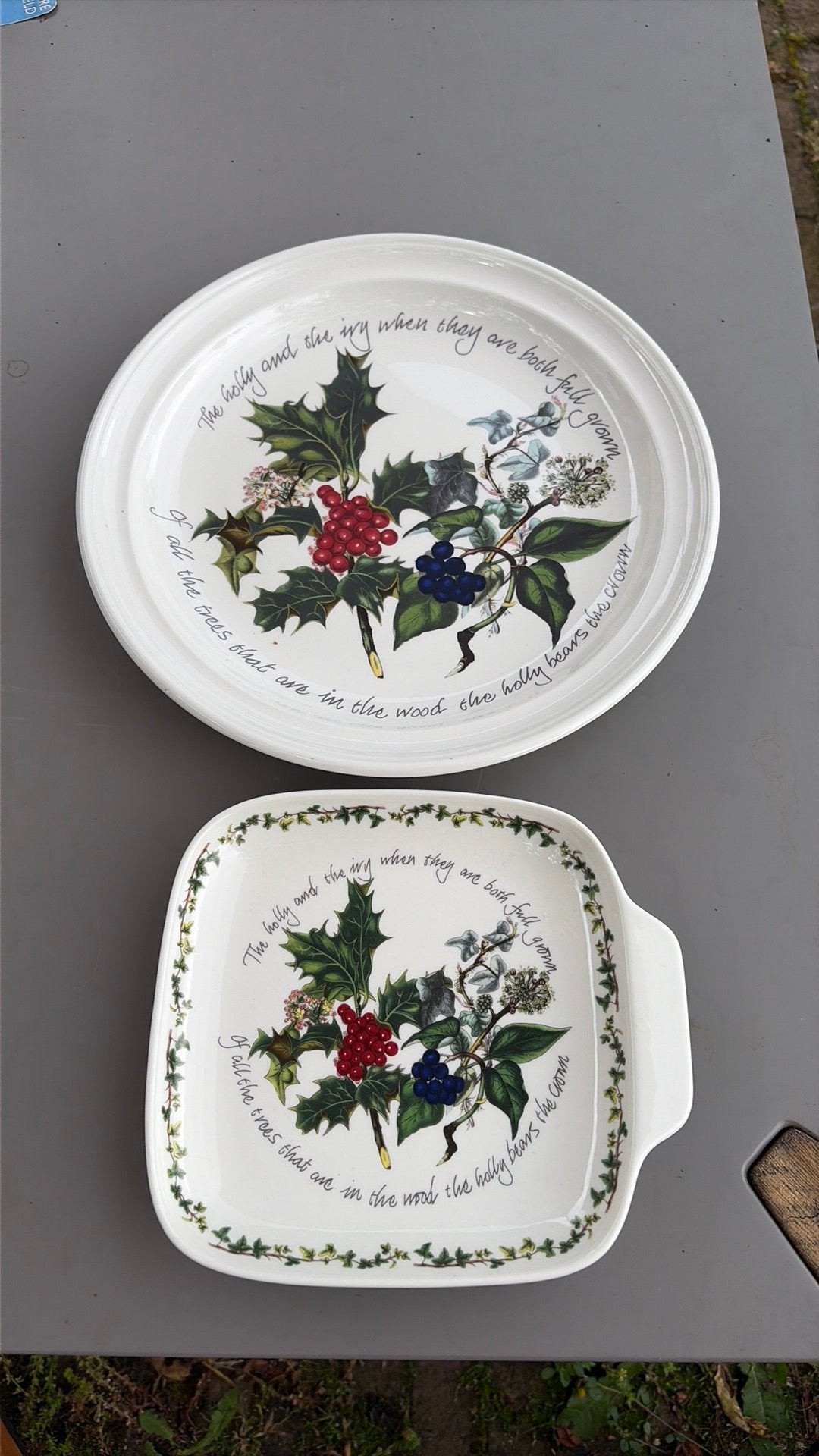 2 x The Holly & the Ivy Portmeirion, Ophalen of Verzenden, Overige stijlen, Porselein, Schaal of Schalen