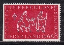 562 - Nederland Tuberculose bestrijding zegel 1968 postfris, Postzegels en Munten, Verzenden, Na 1940, Gestempeld
