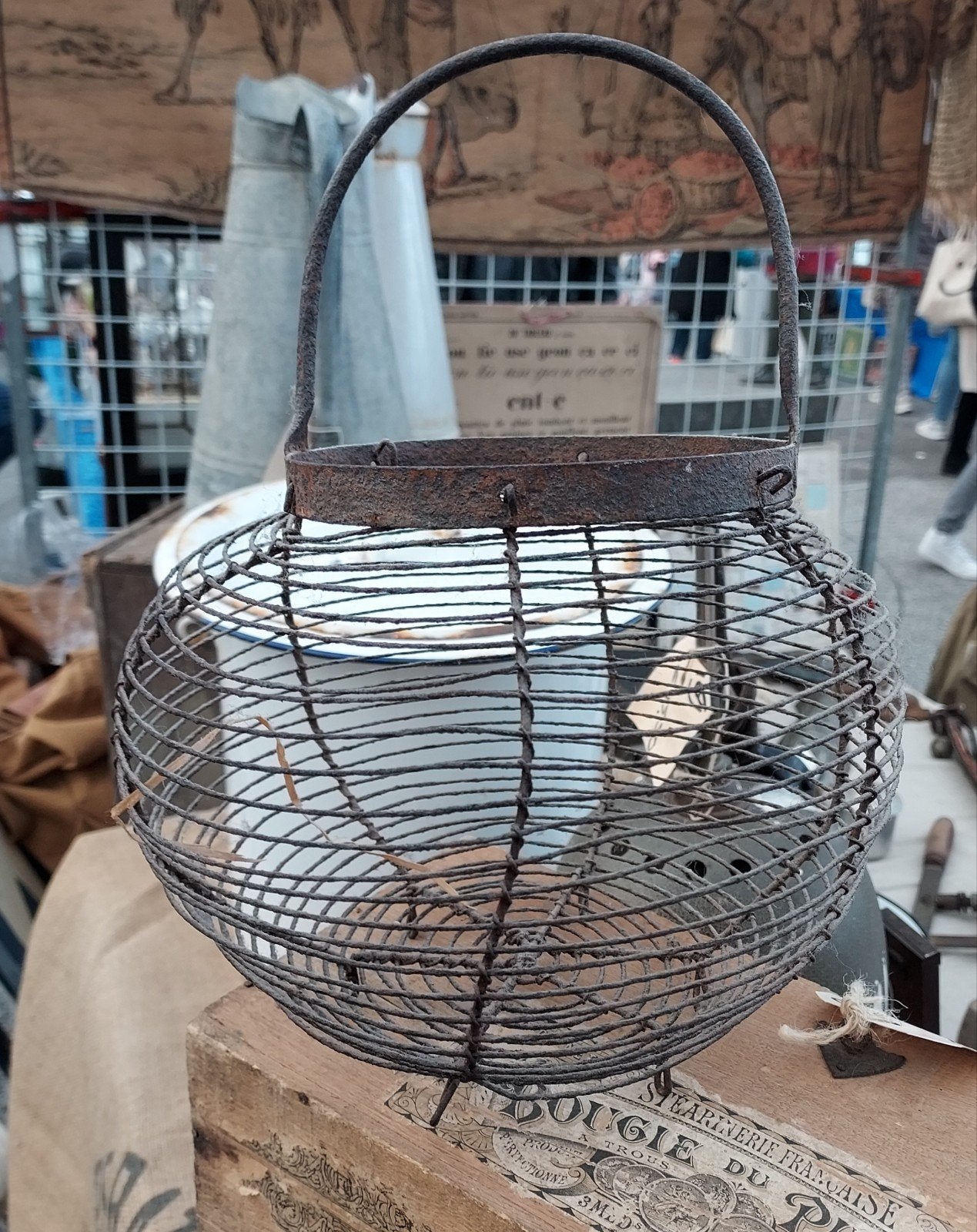 oud brocante eieremandje, Ophalen of Verzenden