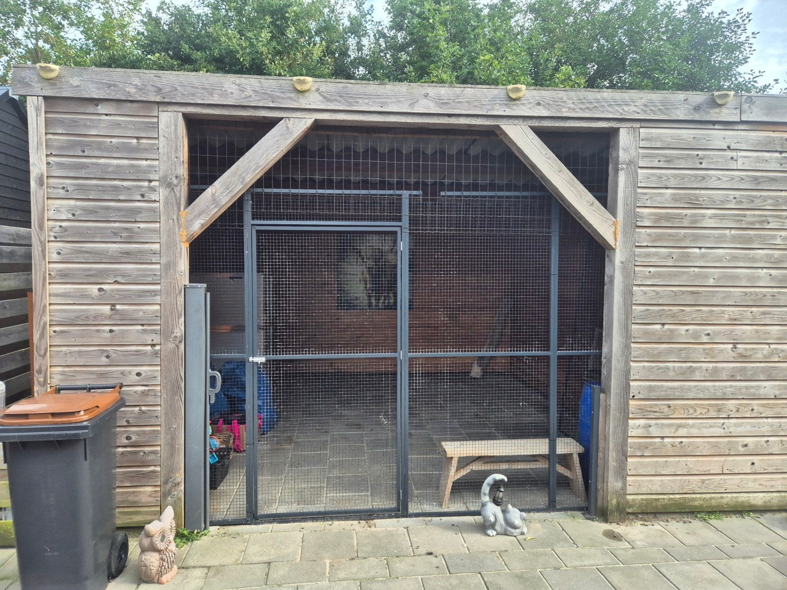 Hok met overkapping (4x4m hok, 4x4m overkapping), Ophalen, Gebruikt, Hout, Overige typen