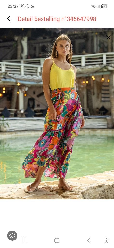 NIEUW Miss June Paris long skirt  kleurrijke boho wikkelrok, Overige kleuren, Maat 42/44 (L), Miss June, Nieuw