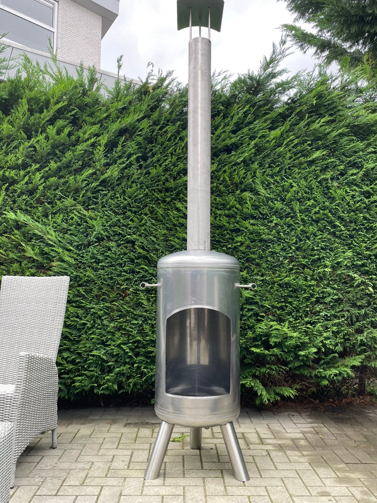 RVS terrashaard, tuinhaard, tuinkachel, terraskachel € 225,-, Ophalen, Nieuw