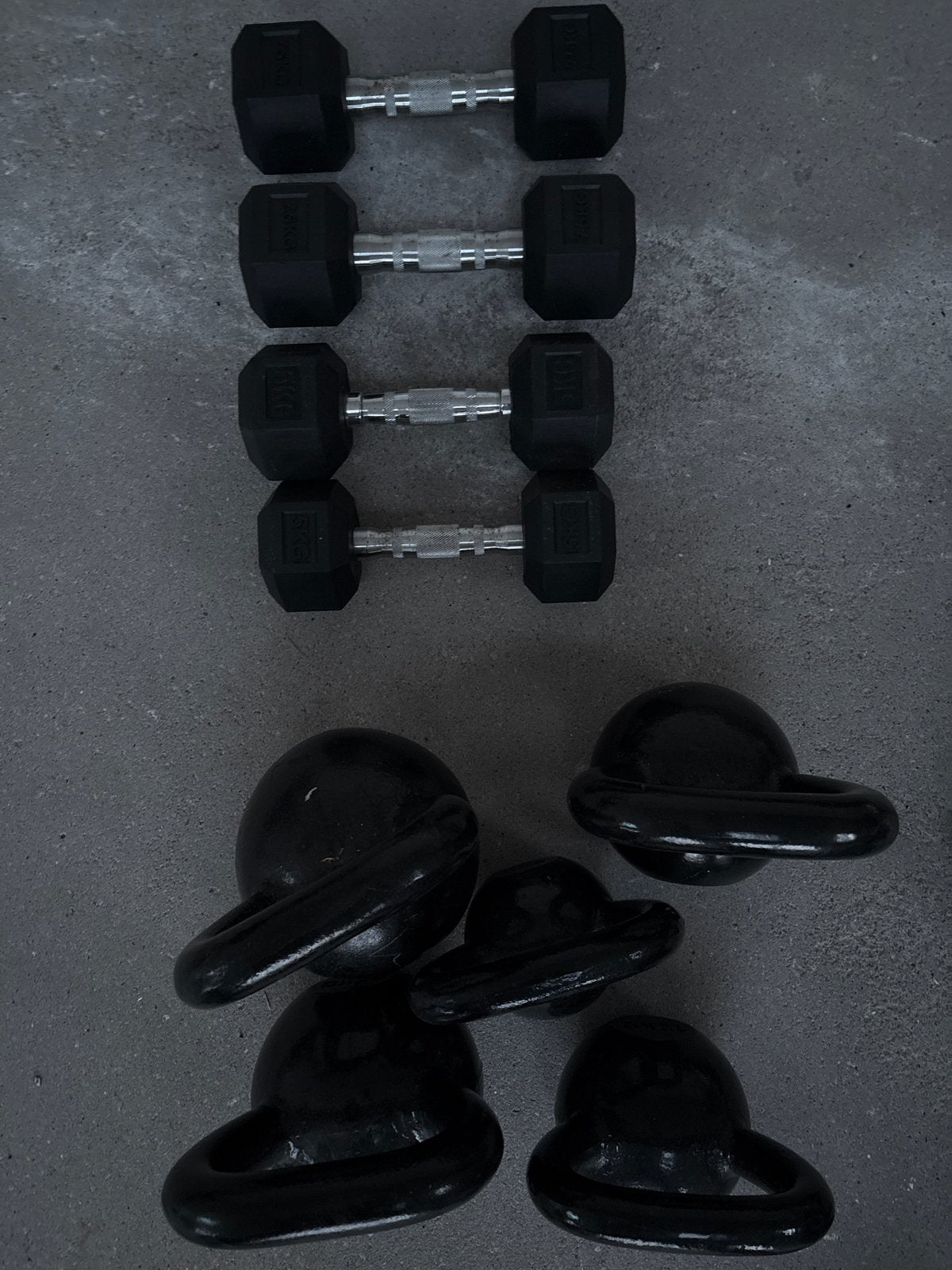 Dumbbells en Kettlebells Set - Diverse Gewichten, Ophalen, Gebruikt, Armen, Dumbbell
