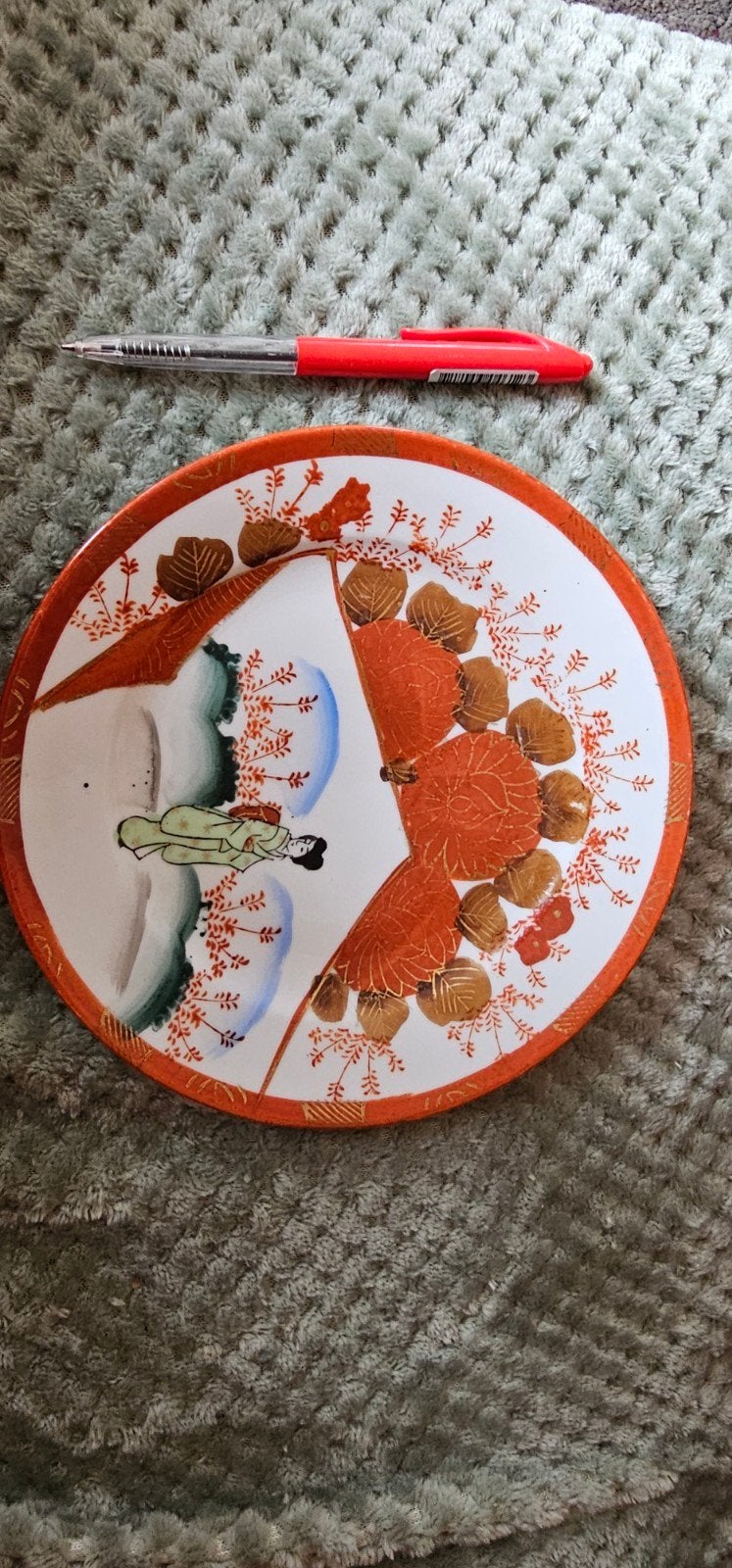 Antiek / Vintage Japans Porseleinen Bord – Handbeschilderd G, Antiek en Kunst, Ophalen