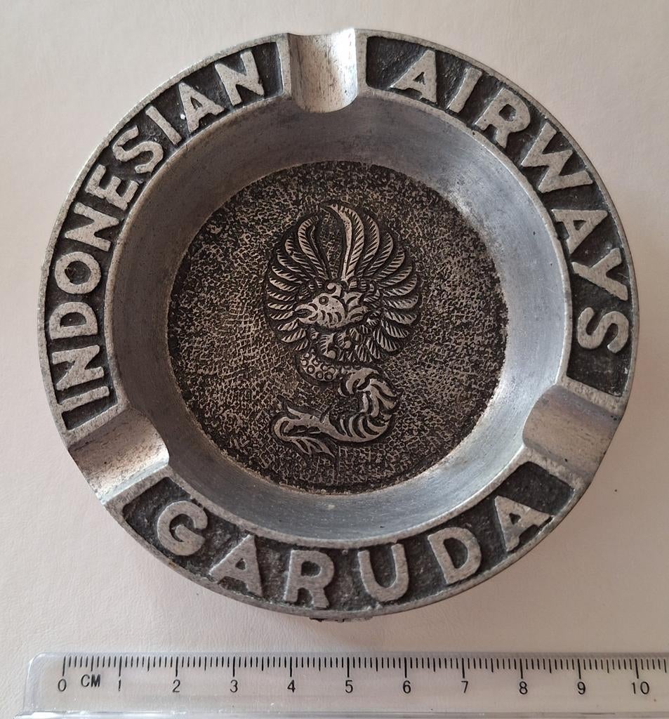 Vintage Garuda Indonesian Airways Asbak, Ophalen of Verzenden, Gebruikt, Asbak