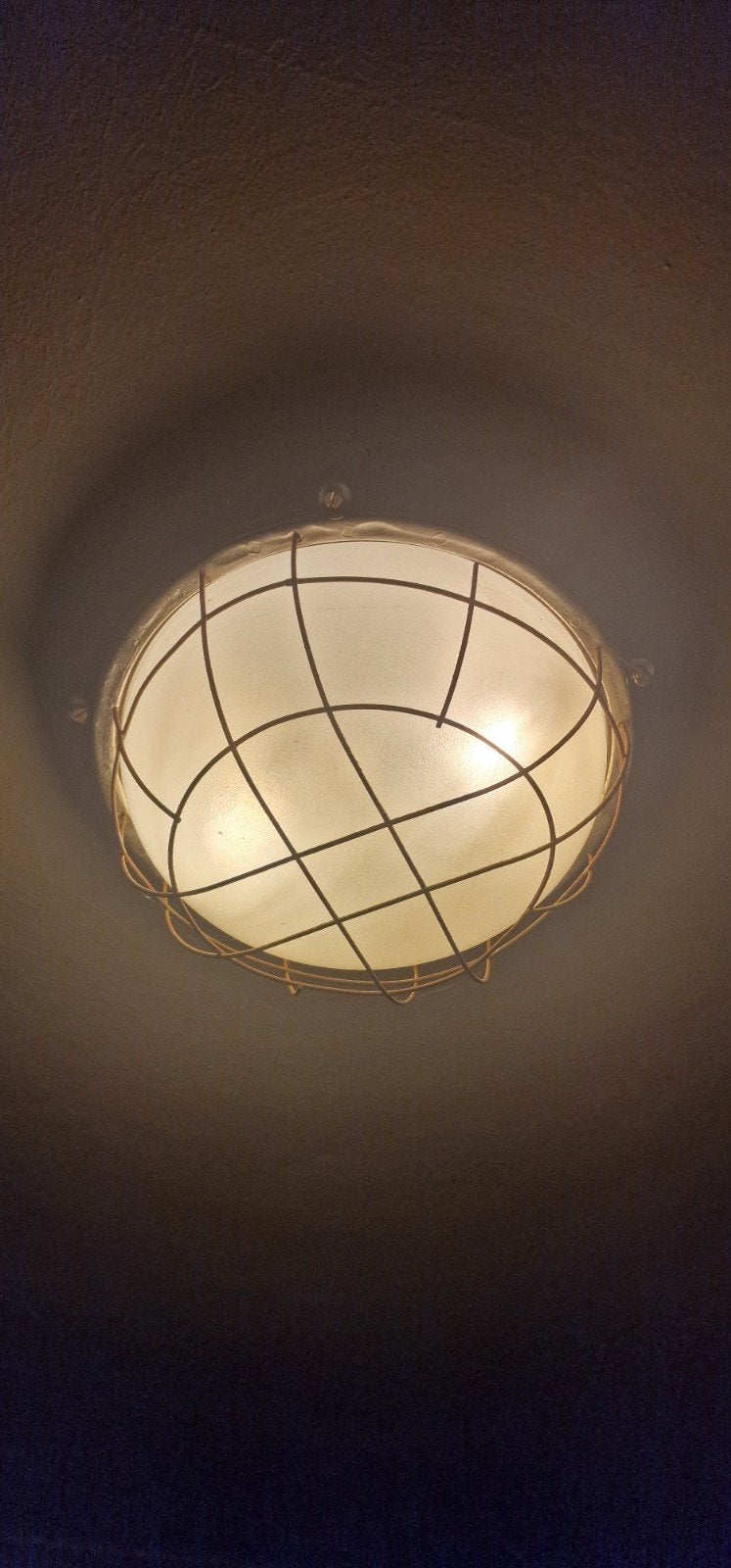 Vintage Bunkerlamp - Industriële Plafondlamp, Antiek en Kunst, Ophalen of Verzenden