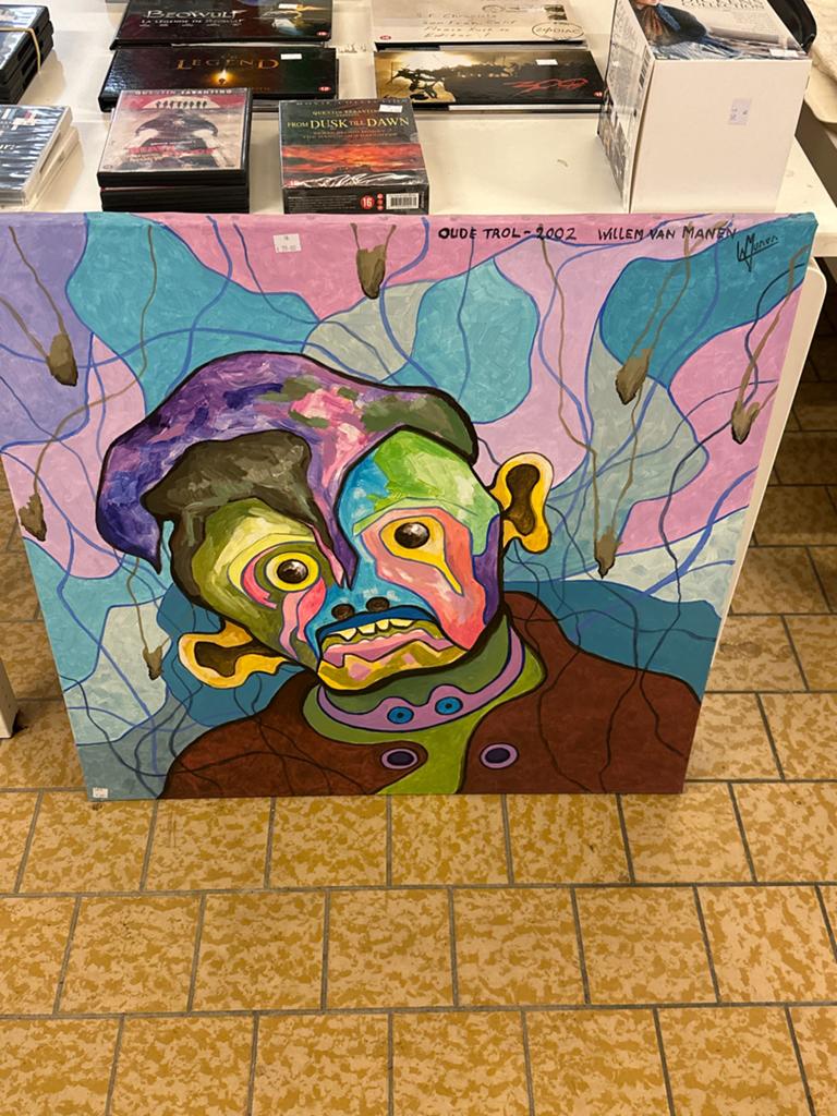Schilderij "Oude Trol" van Willem van Manen (2002), Ophalen