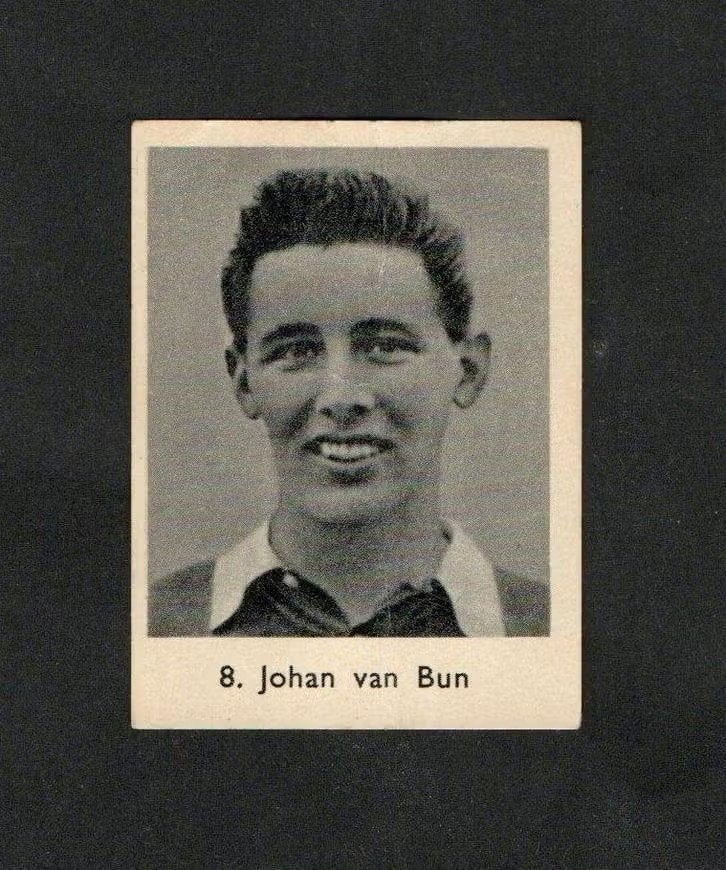 Voetbalplaatje Johan van Bun MVV Willem II Sparta (8)., Ophalen of Verzenden, Zo goed als nieuw