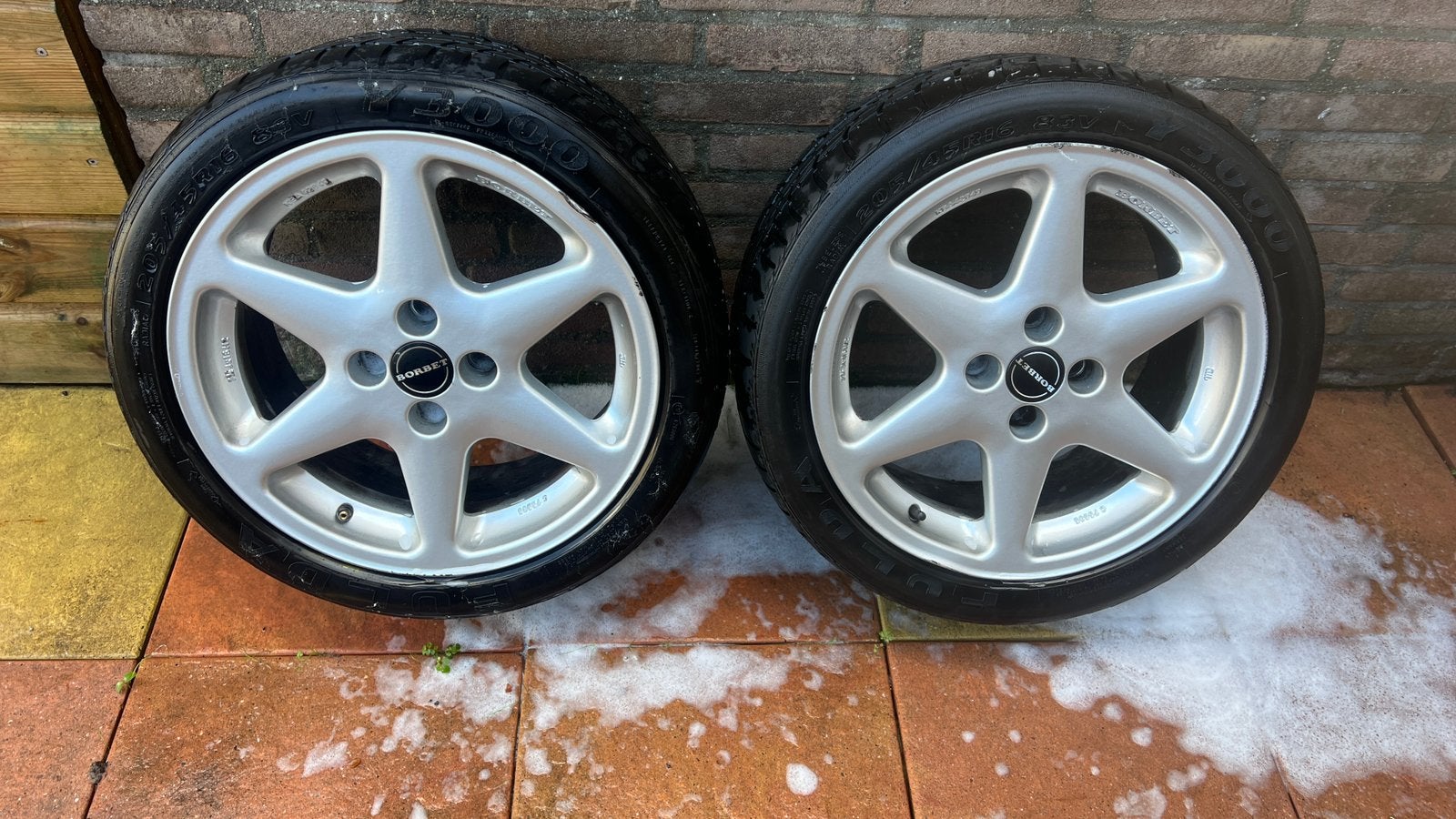 Alfa romeo 155 2x 16 inch borbet velgen, Auto diversen, Ophalen, Gebruikt