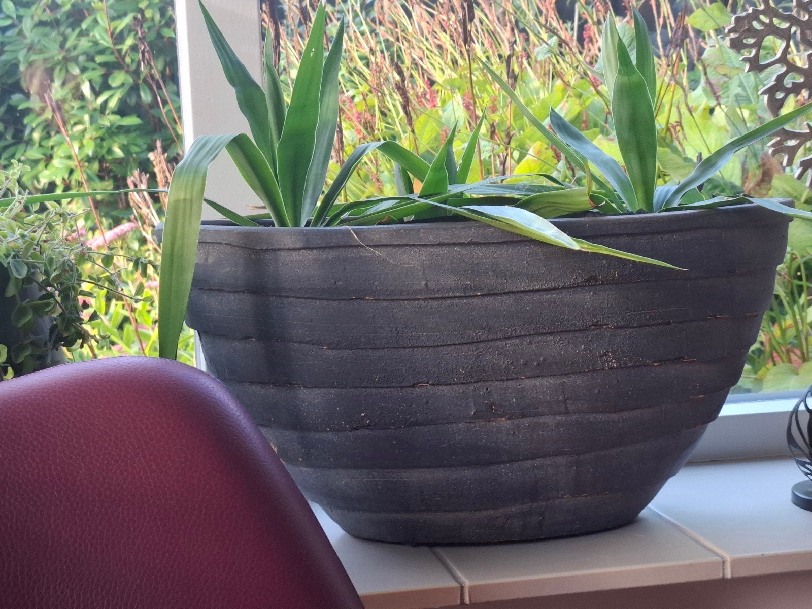 Industriële bloempot met kamerplanten - 54x25x37 cm, Ophalen of Verzenden
