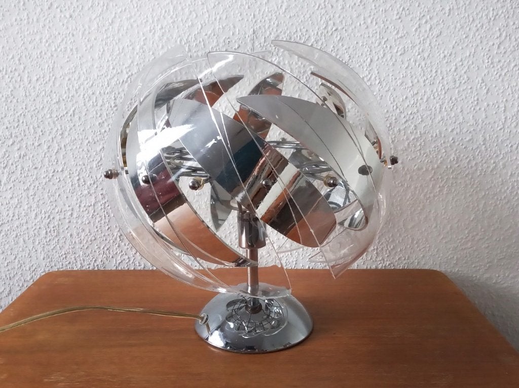 zilveren tafellamp Reality Leuchten, Gebruikt, Vintage, 30 cm, Ophalen of Verzenden