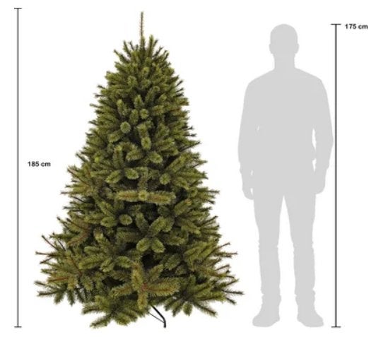 Mooie kunstkerstboom Romagne 185CM + 1 set verlichting, Ophalen, Gebruikt