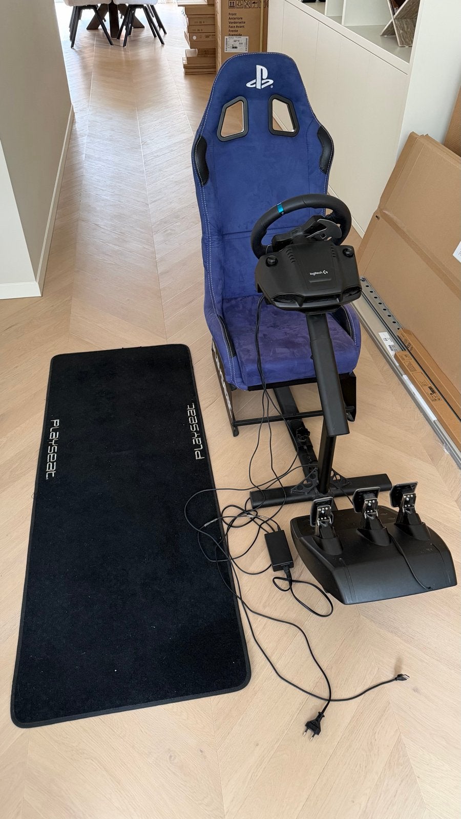 Playseat Evolution PlayStation+Logitech G29+pedalen+mat, Ophalen, Zo goed als nieuw, Playseat of Racestoel, PlayStation 3