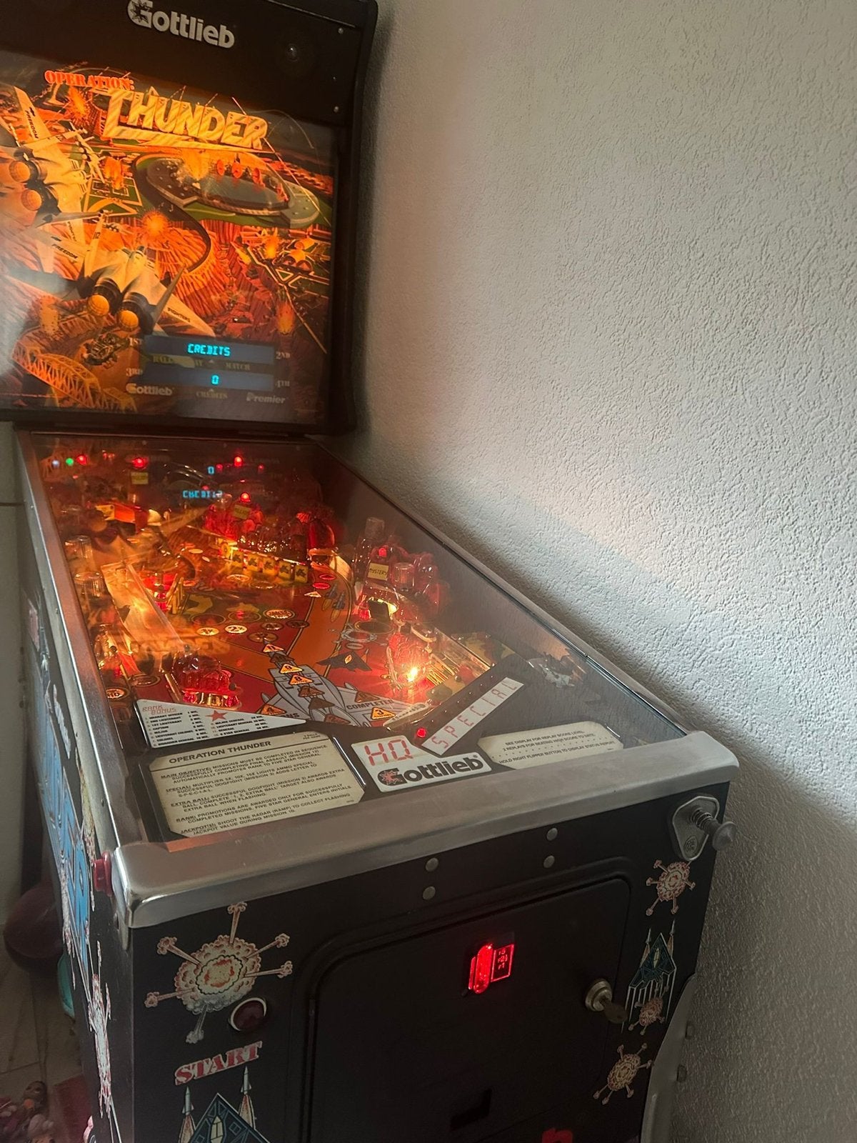 Gottlieb Operation Thunder Flipperkast, Verzamelen, Ophalen, Gebruikt, Mechanisch, Gottlieb