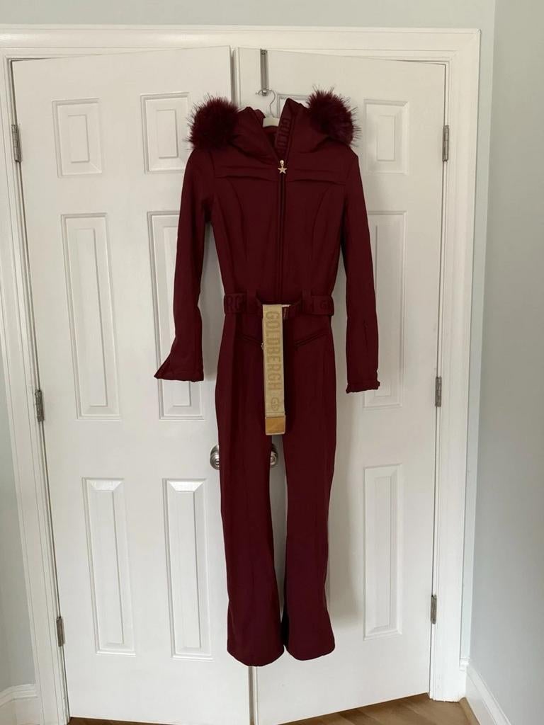 Nieuw goldbergh skipak wijnrood parry met riem maat 34, Ophalen of Verzenden, Nieuw, Maat 34 (XS) of kleiner