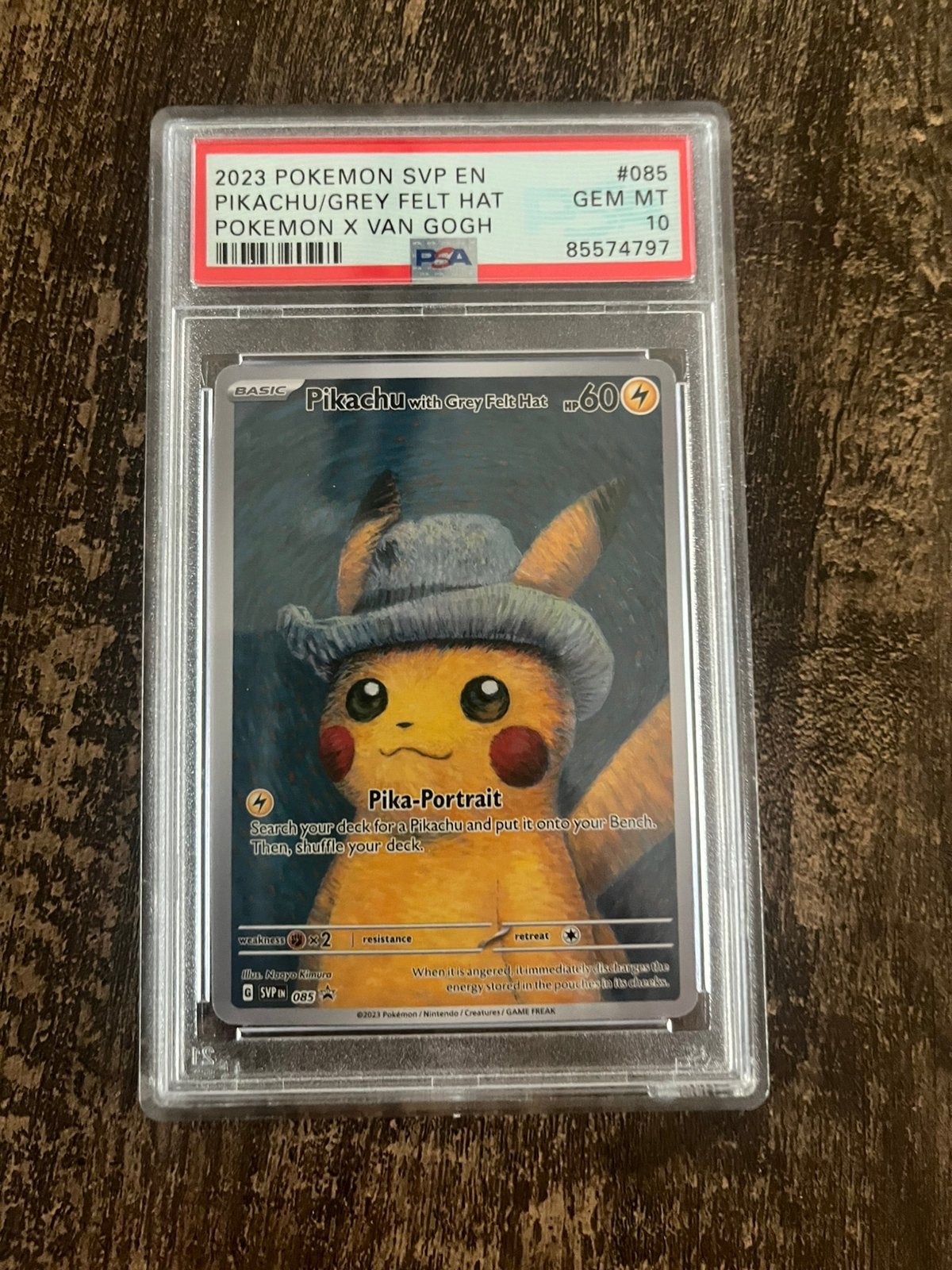 Picachu grey felt hat, Ophalen of Verzenden, Zo goed als nieuw
