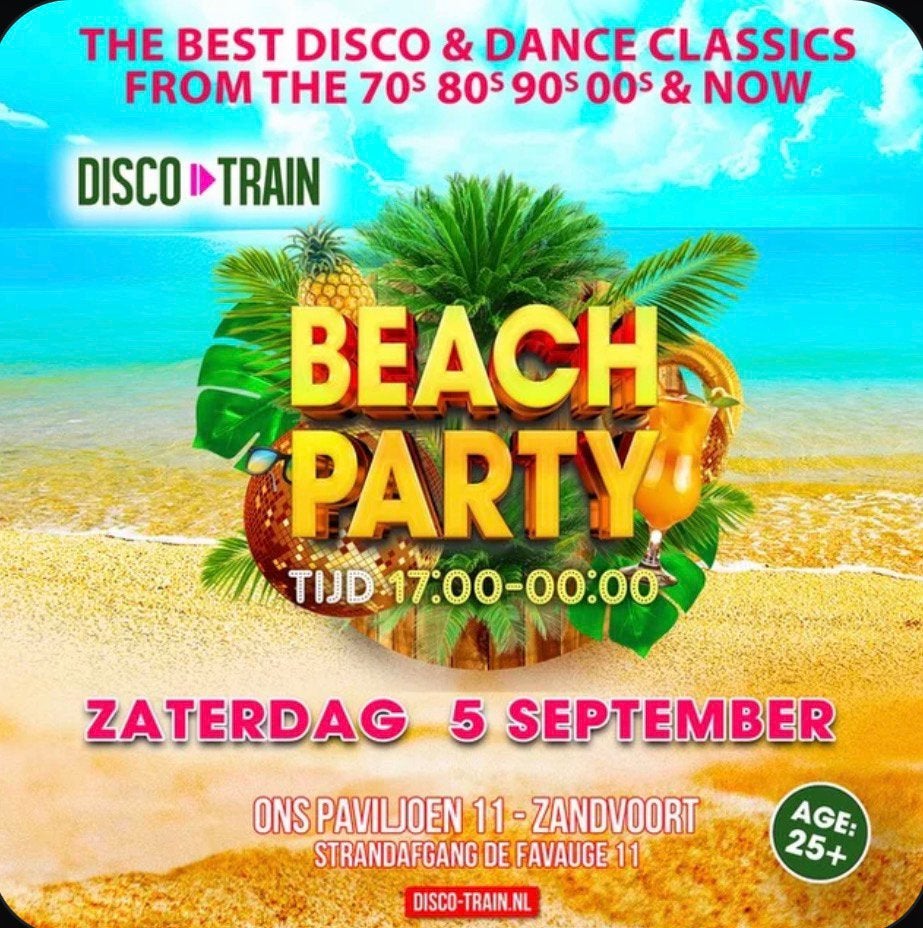 Beach party Zandvoort, Tickets en Kaartjes, Concerten | Nederlandstalig, Drie personen of meer, September