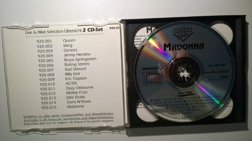 Madonna - Live USA (2 CD), Ophalen of Verzenden, Zo goed als nieuw, Pop, Album