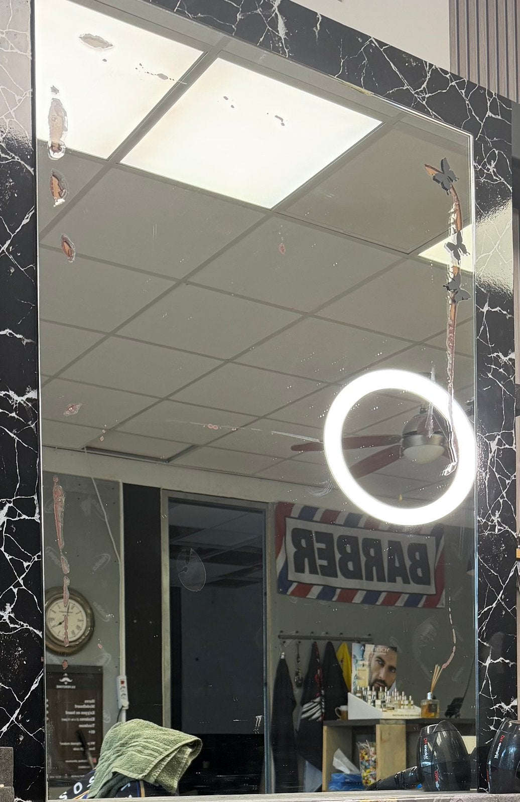 Kappersspiegel, Doe-het-zelf en Verbouw, Rolluiken, Ophalen of Verzenden, Zo goed als nieuw, Wit, Minder dan 100 cm