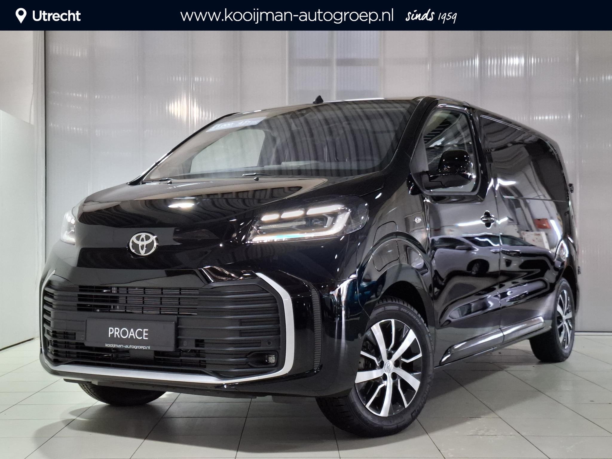 Toyota PROACE Electric Worker Professional Extra Range 75 kW, Auto's, Bestelauto's, Gebruikt, Zwart, Origineel Nederlands, Automatische klimaatregeling