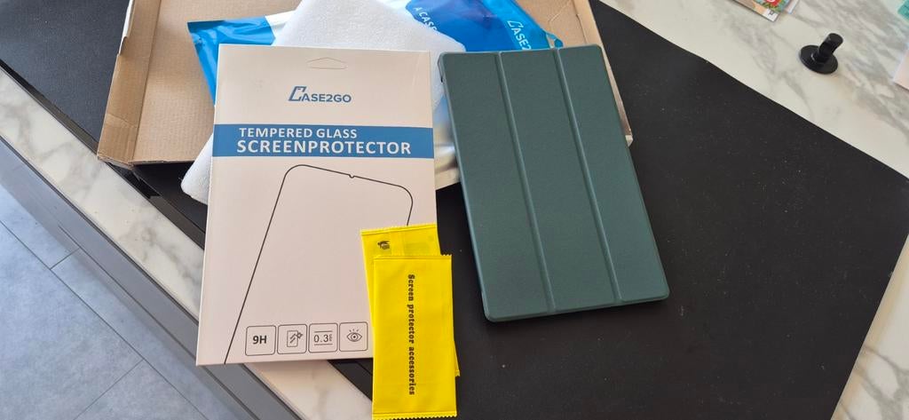 Tablet hoes Lenovo Tab P11 + screenprotector, Ophalen of Verzenden, Nieuw, 11 inch, Bescherming voor- en achterkant