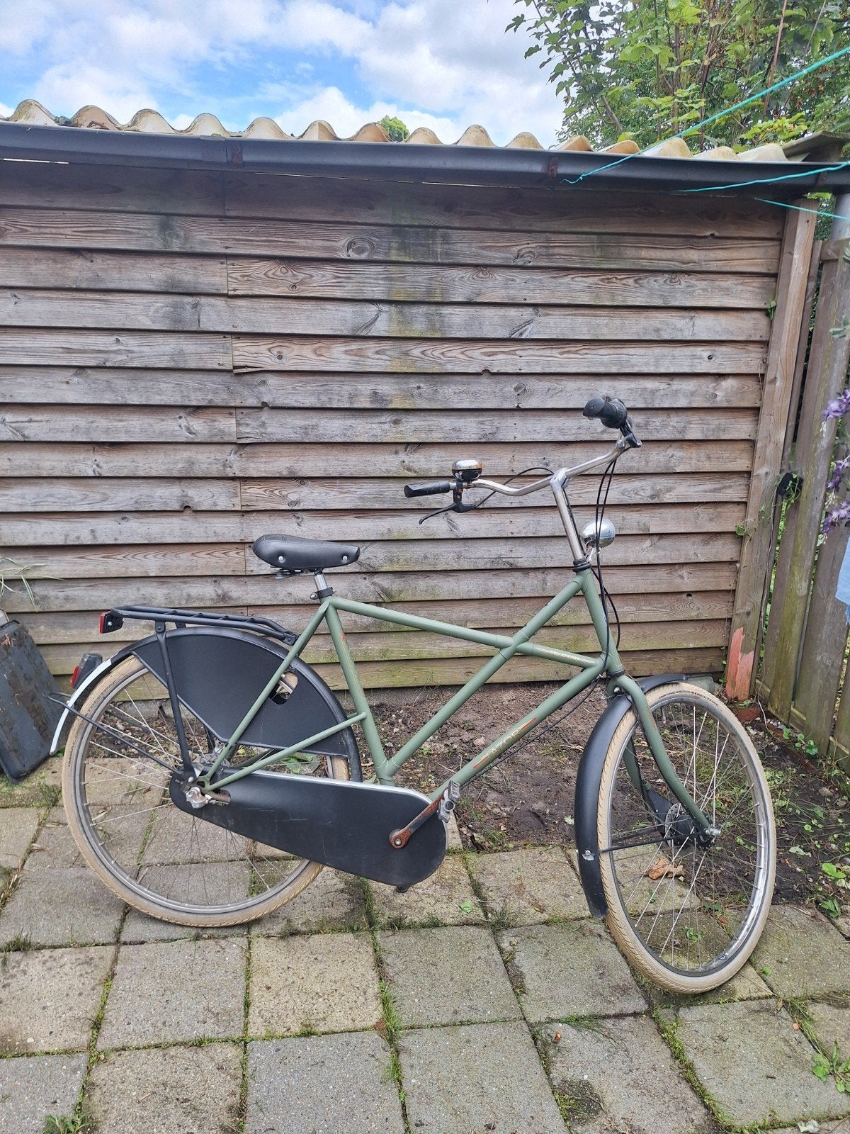 Azor Original fiets - mat olijfgroen, 3 versnellingen, Ophalen, Gebruikt, Overige merken, Versnellingen