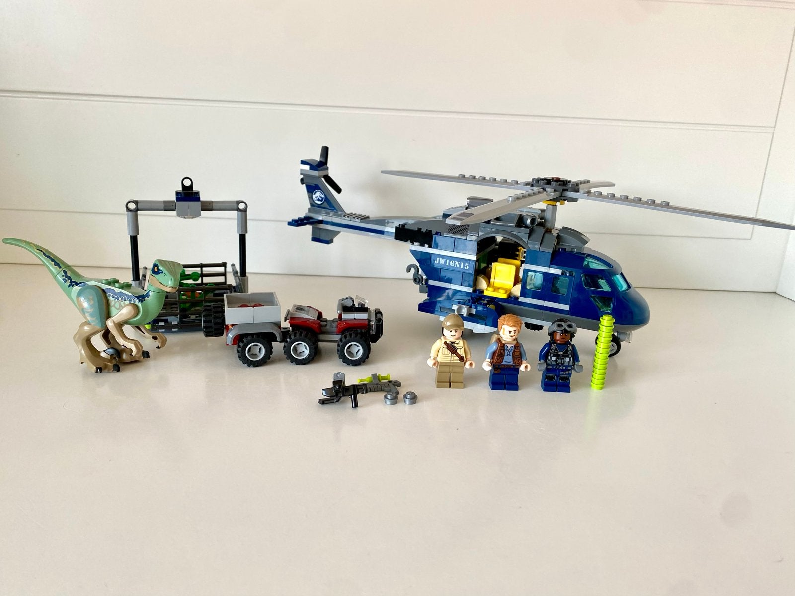 LEGO Jurassic World 75928 Helikopter en Quad met Dinosaurus, Ophalen of Verzenden, Zo goed als nieuw, Overige merken