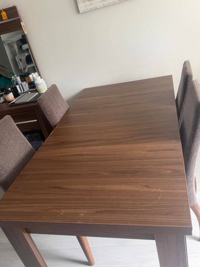 Uitschuifbare eettafel - Ideaal voor elke gelegenheid, Ophalen, Gebruikt, 50 tot 100 cm, Vijf personen of meer