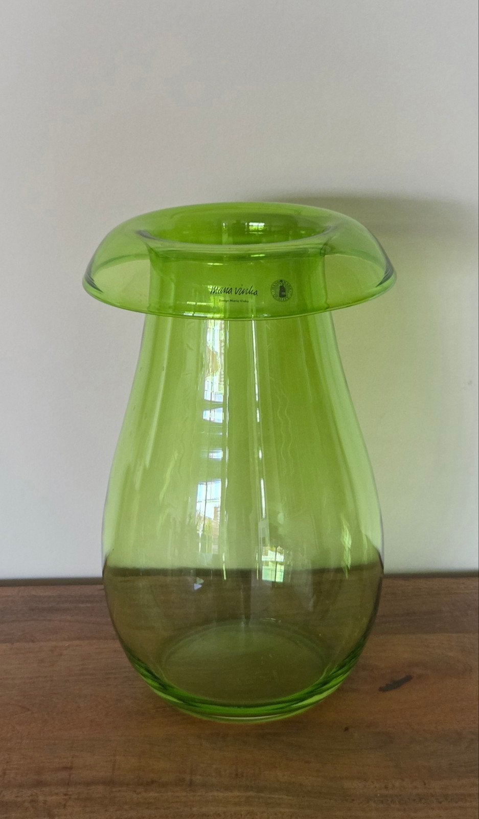 Ikea mushroom vaas, Ophalen, Groen, Glas