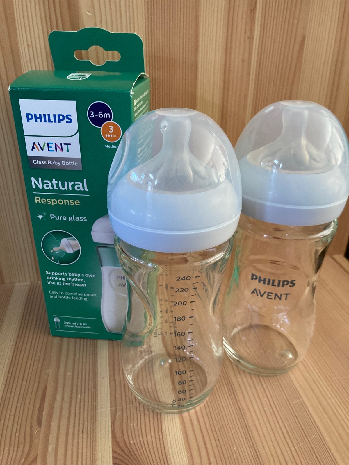 Philips Avent Natural Response glazen flessen, Ophalen, Zo goed als nieuw, Flessen- of potjesverwarmer