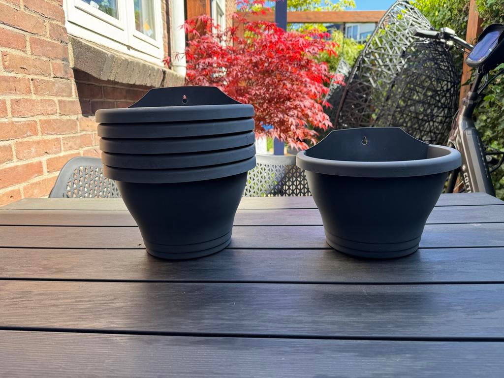 Elho bloempotten - set van 6 stuks, Kunststof, Gebruikt, Rond, Binnen