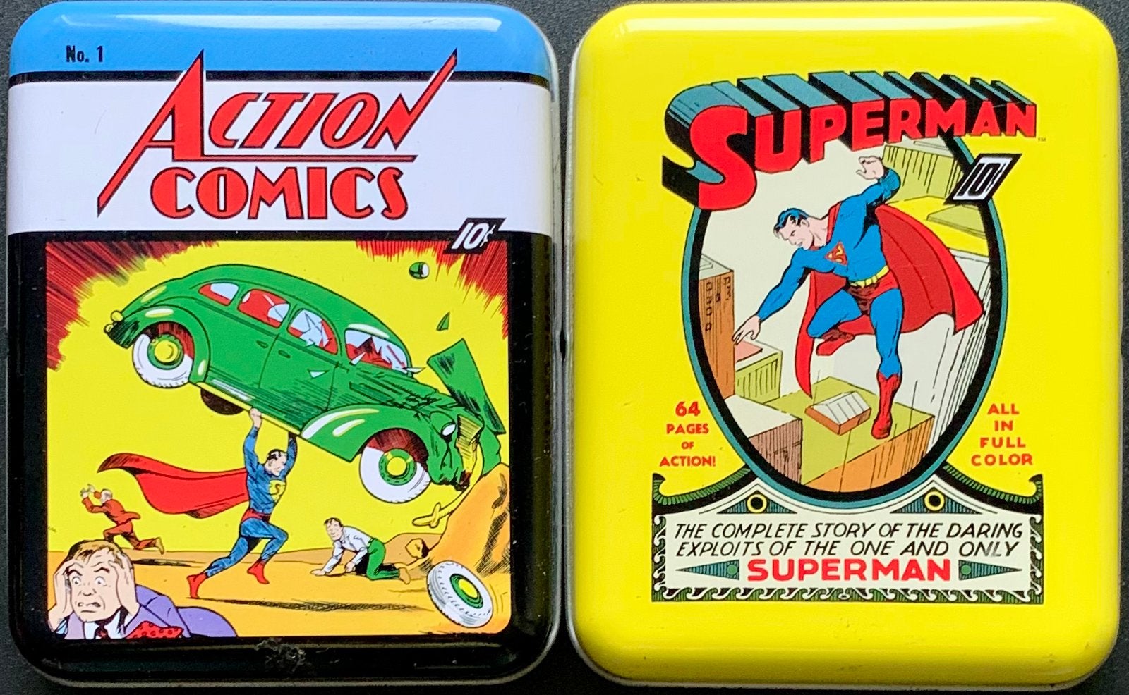 Speelkaarten in blik [DC / Action Comics Superman] Nieuw, Ophalen of Verzenden, Nieuw, Speelkaart(en)