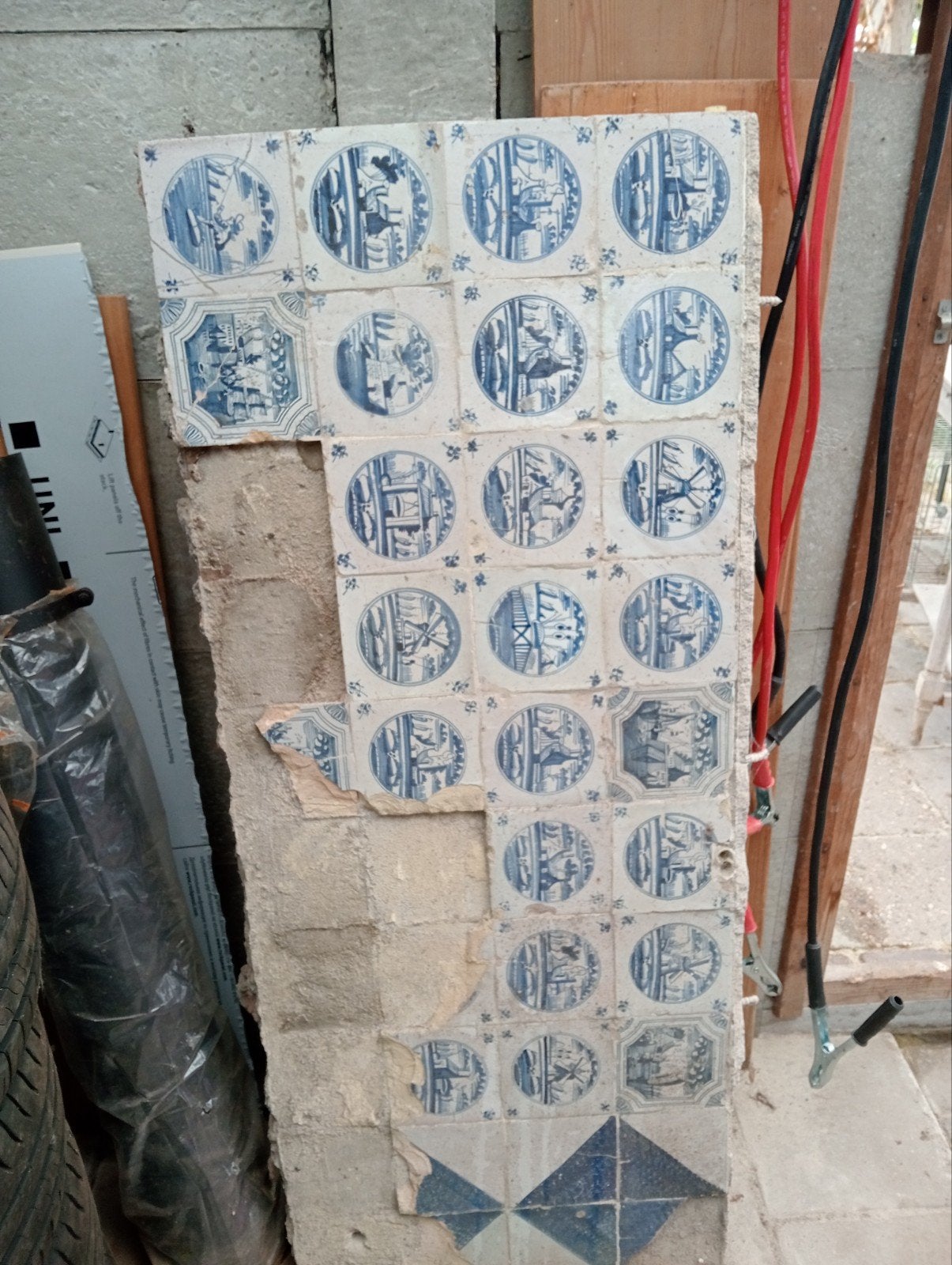 Oud Hollandse tegeltjes op plaat - Unieke decoratie, Antiek en Kunst, Ophalen