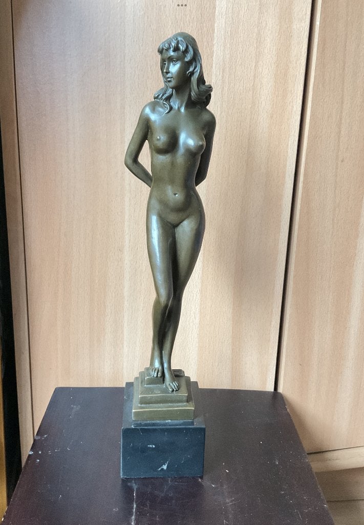 Naakt bronzen beeld, Ophalen of Verzenden, Brons