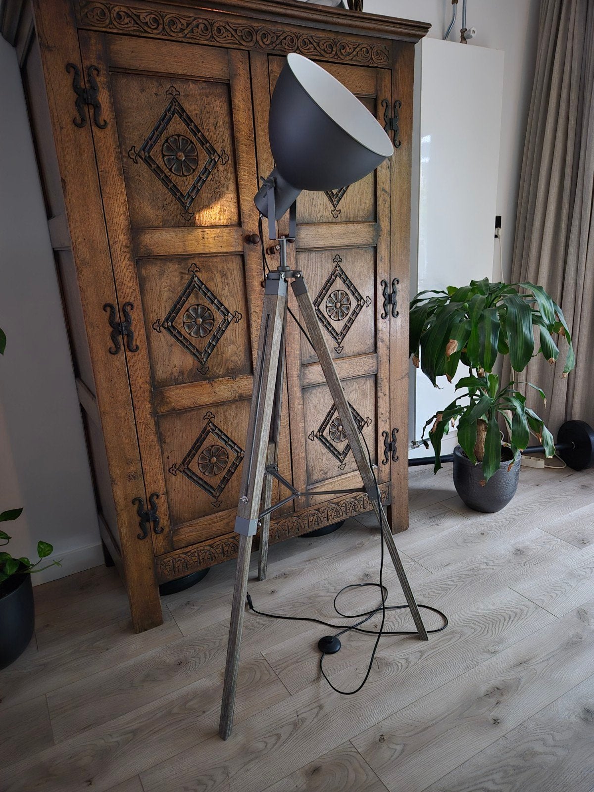 staande lamp, Huis en Inrichting, Lampen | Vloerlampen, Ophalen, Zo goed als nieuw, 150 tot 200 cm