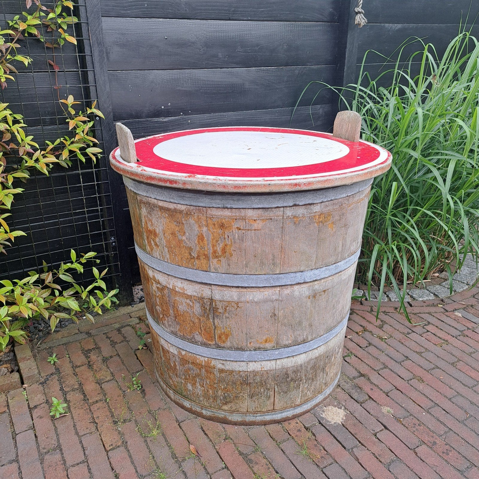 Oud wijn/wiskey vat groot, 150 liter of meer, Ophalen, Hout