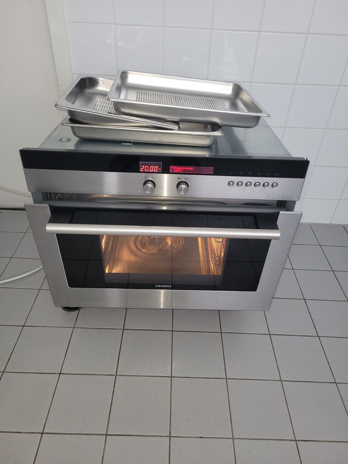 Mooie Siemens inbouw stoom oven te koop aangeboden., Witgoed en Apparatuur, Ovens, Ophalen, Zo goed als nieuw, Stoom