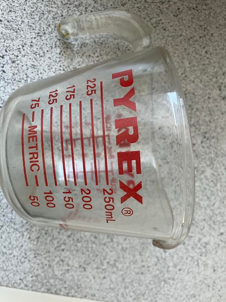 Pyrex Maatbeker 250ml - Glas, Ophalen, Overige merken, Glas, Overige typen