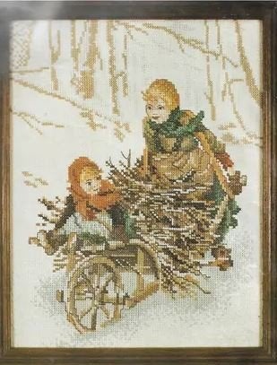 Lanarte kinderen verzamelen sprokkelhout  nr 33466, Ophalen of Verzenden, Zo goed als nieuw, Handborduren, Patroon