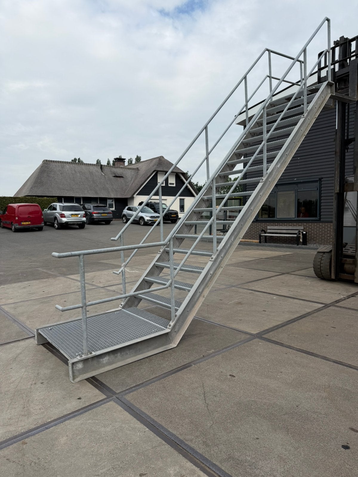 Gegalvaniseerde bordestrap steektrap wenteltrap trap trappen, Ophalen of Verzenden, Zo goed als nieuw, 2 tot 4 meter