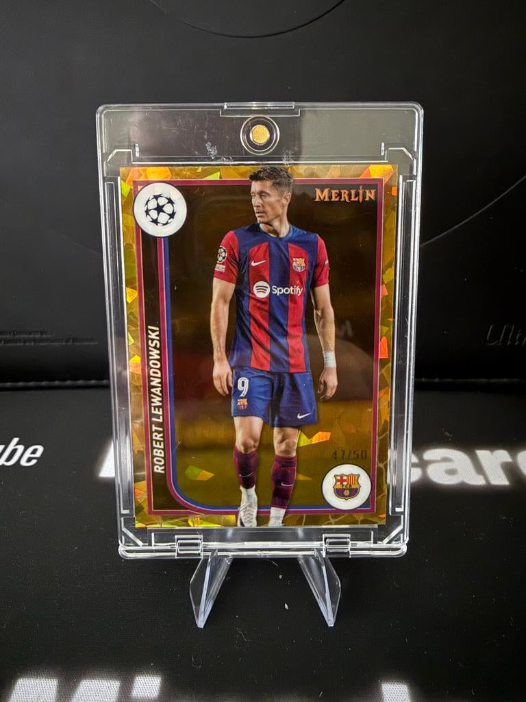 Robert Lewandowski Topps Merlin 47/50, Ophalen of Verzenden, Zo goed als nieuw, Buitenlandse clubs, Spelerskaart