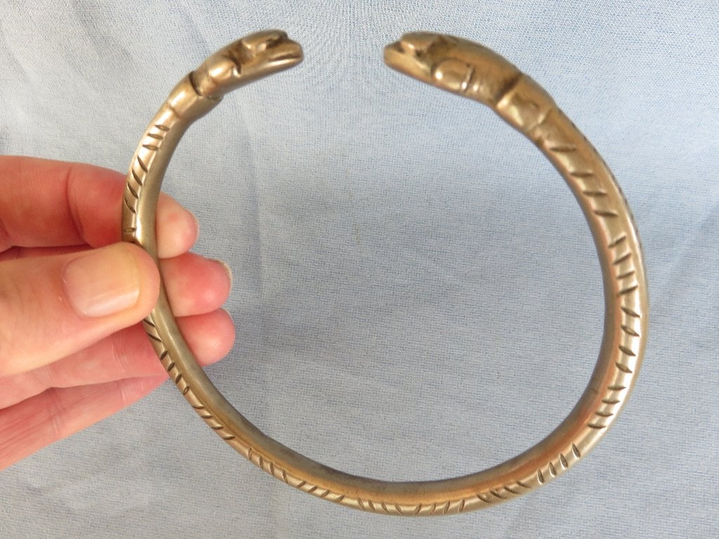 Antieke sierband met abstracte slangen - 19e - 20e eeuw, Ophalen of Verzenden, Overige materialen, Armband