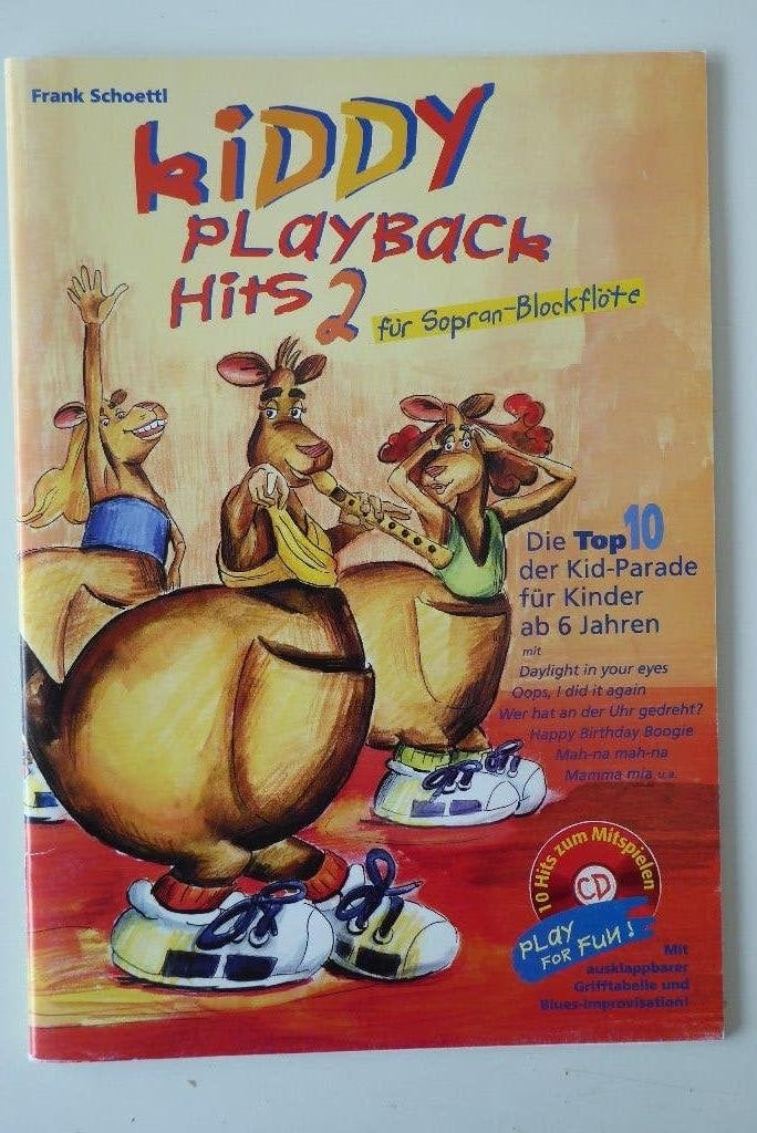 Kiddy Playback Hits 2 voor sopraan-blokfluit, Ophalen of Verzenden, Zo goed als nieuw, Les of Cursus, Blokfluit