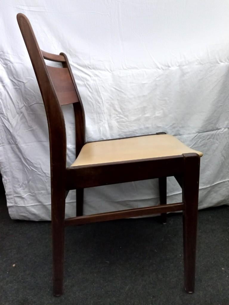 4x stoel uit de jaren 60. Scandinavisch design., Huis en Inrichting, Stoelen, Ophalen, Bruin, Scandinavisch, Zo goed als nieuw