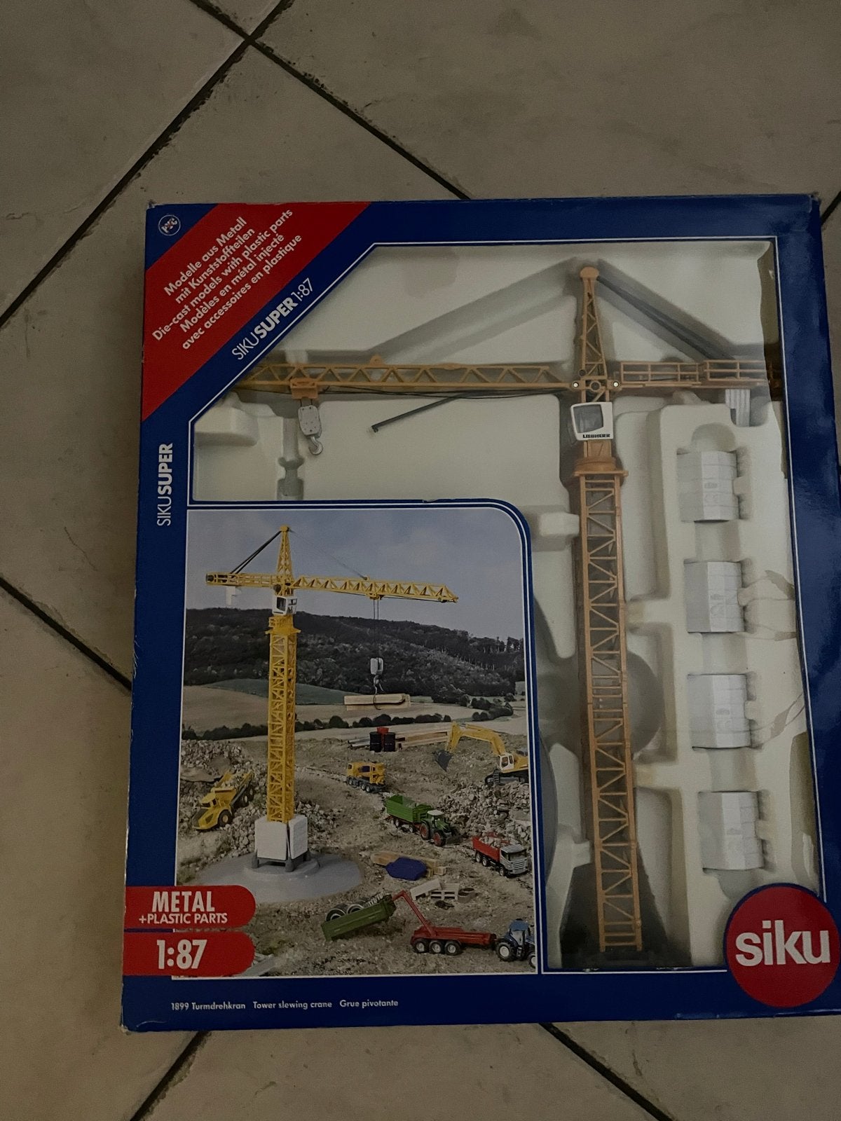 Siku Super 1:87 Turmdrehkran - Nieuw in doos, Ophalen of Verzenden, Nieuw, 1:50 tot 1:144