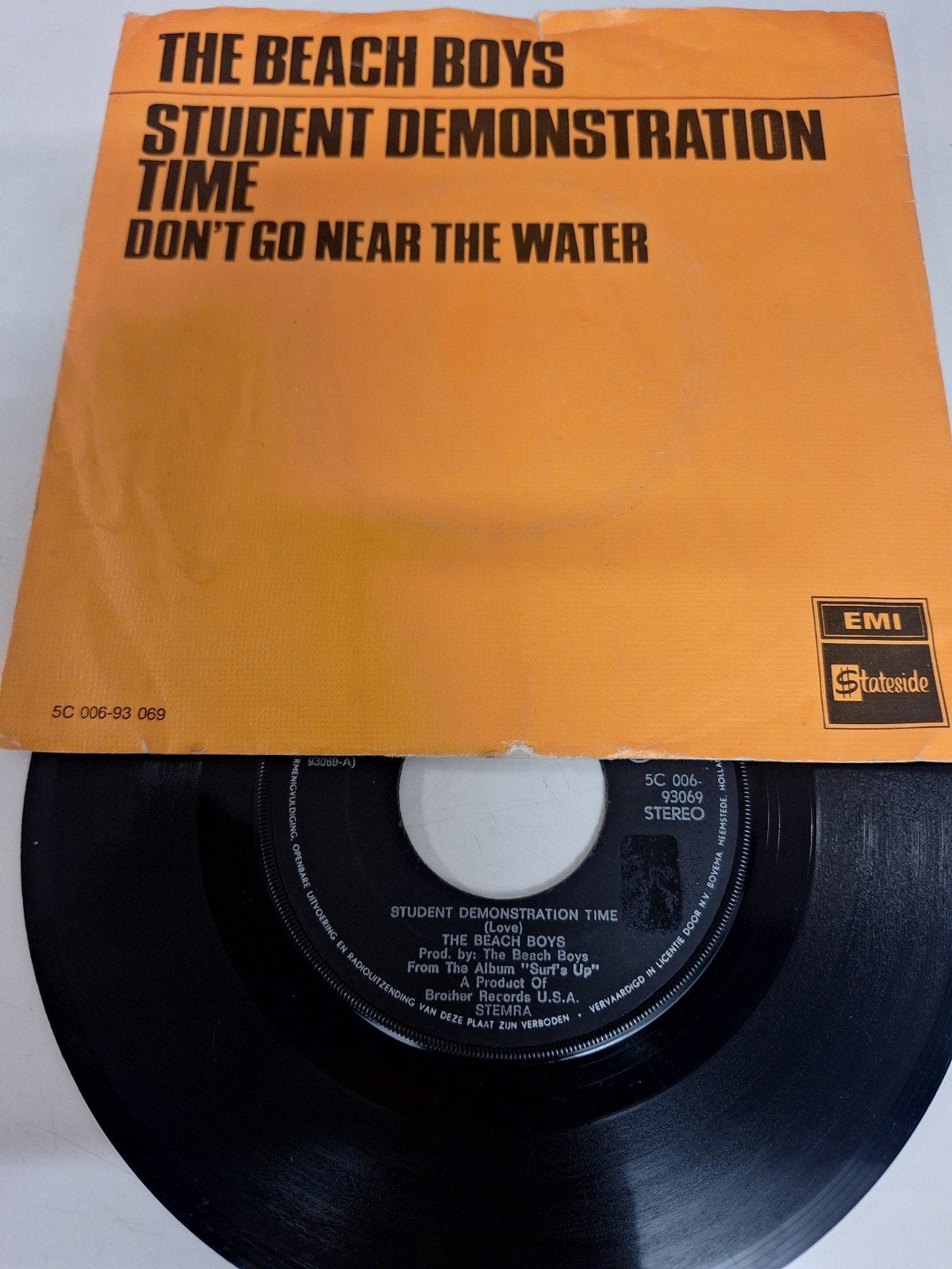 The Beach Boys - Student Demonstration Time, 1971., Fotohoes, Verzenden, 7 inch, Poprock